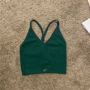 SET Green Crop Top